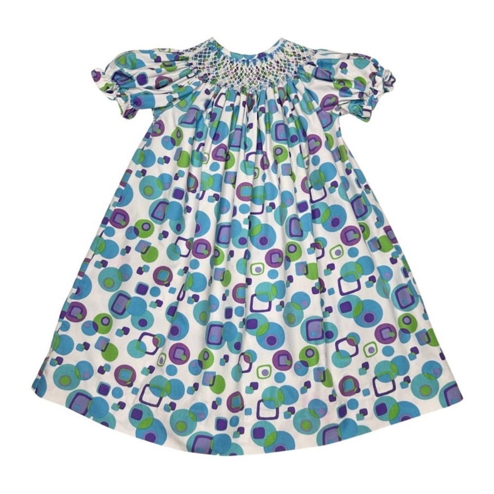 Silly‎ Goose Smocked Geometric Dress